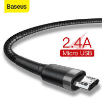 Baseus Micro USB สายเคเบิลสำหรับ Xiaomi Realme ที่ชาร์จไฟรวดเร็ว USB USB Charger สายสำหรับข้อมูล Samsung