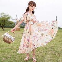 New Girls Dress 2021 Summer Floral Pattern Beach Long Dress For Girl Bohemia Children Dresses Costume Teen 5 6 8 9 10 11 Years  by Hs2023