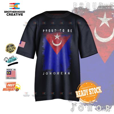 New Fashion(READY STOCK) JOHOR Tshirt Negeri Graphic design   proud to be johorean [T-Shirt Premium Cotton] 2023
