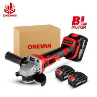 ONEVAN 30000RPM 125MM Brushless Electric Angle Grinder 2000W 3 Gear Cutting Machine DisplayPower Tool For Makita 18V Battery