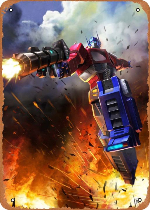 Movie Poster Retro Metal Sign Optimus Prime Transformers Artworks Wall ...