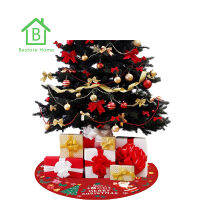 Bestore Home  พรมทรงกลม พรมปูพื้น ลายคริสต์มาส กันลื่น พรมแต่งห้อง พรมคริสต์มาส Merry Christmas