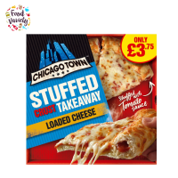 Chicago Town Takeaway Stuffed Crust Cheese Medium Pizza 480g ชิคาโก ทาวน์ เทคอะเวย์ ยัดไส้ ครัสชีส พิซซ่าถาดกลาง 480 กรัม