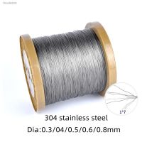 ✉✗ 100 Meter Stainless Steel Wire Rope1x7 Micro Extra-fine Soft Wire Rope Metal Cable Railing Fishing Line 0.3/0.4/0.5/0.6/0.8mm