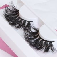 Super Fluffy Extra Dramatic Long 25mm Mink Eyelash Handmade Thick Curl Real Fur Lash Wispy Natural Luxury Lasheswholesale Vendor