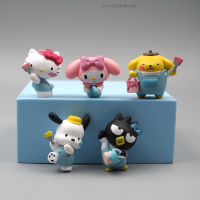 5ชิ้นเซ็ต Pom Pom Purined My ed Melodyed Hello Badtz Bad Maru Action Figure ของเล่นตุ๊กตาเด็กของเล่นเด็กคริสต์มาส