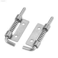 ▼ 1 Pair Stainless Steel Spring Barrel Bolt Latch Hinge Industrial Cabinet Welding Distribution Cabinet Spring Bolt Hinges 53x18mm