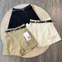 Qs185 - Khaki Shorts With Flip Tube With belt