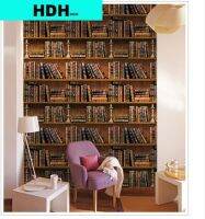 【LZ】☢♦  HDHome Bookshelf Peel and Stick Wallpaper Wood Grain Prepasted Vintage Self Adhesive Waterproof Wallpaper Roll for Home Decor