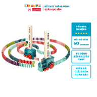 Đồ chơi tàu hỏa chạy pin xếp 60 thanh domino tự động siêu hấp dẫn, chất liệu nhựa ABS cao cấp phát triển trí thông minh cho trẻ em từ 2 tuổi trở lên thumbnail