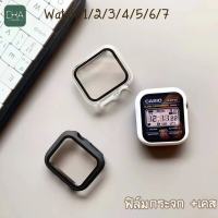 เคสแอปเปิลวอช สำหรับ Appl//e watch series 8  7 41mm/45mmสายนาฬิกา PC+Glass smart  watch 7/8