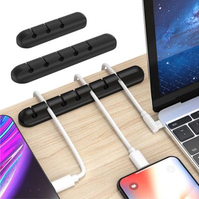 Cable Holder Clips Cable Management Cord Organiser Clips Silicone Adhesive Organizer for USB Charging Cable Mouse Wire PC Office