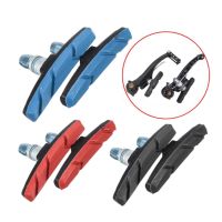 1/2Pairs Durable Bicycle Silent Brake Pads Cycling V Brake Holder Pads Shoes Blocks Rubber Pad For Long-lasting Performance Good