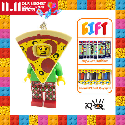 IQ LEGO® Iconic LED luminous Key Chain Pendant Toy (Pizza)