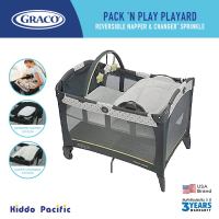 Graco Pack N Play Rev Napper &amp; Changer - Sprinkle เตียงนอนสำหรับเด็ก ฟังก์ชั่นครบครัน สามารถสลับเปลนอนเป็นที่เปลี่ยนผ้าอ้อมได้ง่ายเพียงแค่พลิกกลับด้าน