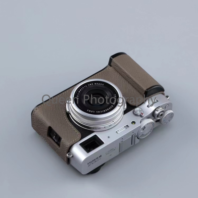หนังแท้ cowhide กระเป๋ากล้องกรณีฟูจิ X 100โวลต์สำหรับด้ามจับแขนป้องกัน Fujifilm X-100v ฐานกระเป๋ากล้อง expego Pro