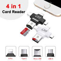 Mini Multi Port SD Card Reader 8 PinType-CLightningMicro USB Portable for PCAndroidiPod 577Plus 88Plus OTG