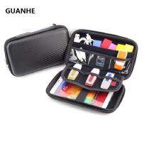 GUANHE UNIVERSAL TRAVEL CASE สำหรับอุปกรณ์อิเล็กทรอนิกส์ขนาดเล็กและอุปกรณ์เสริม-ฮาร์ดไดรฟ์พกพาพาวเวอร์แบงค์สายเคเบิลและอื่นๆ (สีดำ)