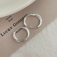 Sterling 925 Silver Geometry Round Hoop Earrings Temperament Trend Gift For Women Earring Designer Gothic Wedding Fine Jewelry