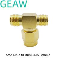 5pcs SMA Male Antenna Adapter SMA Male to Dual SMA Female Connector Splitter Antenna Converter for LAN Devices Coaxial