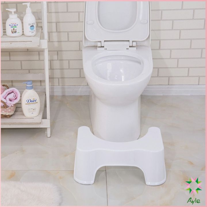 ayla-ที่รองเหยียบนั่งชักโครก-โถส้วม-เก้าอี้วางเท้ารูปตัวยูสำหรับห้องน้ำ-toilet-stool