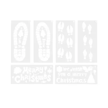 Christmas Snowflake Stencils Footprint Stencil Christmas