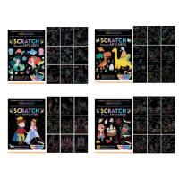 Scratch Paper Art Set Rainbow Scratch-Off Craft Kit Black Scratch Paper Set 9 Sheets Of Double-Sided Scratch Odorless Rainbow Paper For DIY Crafts way