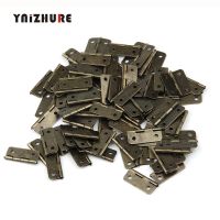 【LZ】 YNIZHURE 50PCS Antique Bronze/Silver Cabinet Rounded Rectangle Iron Accessories Wood Box cosmetic box window door mini hinge