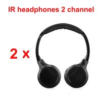 [HF15] IR Infrared Wireless Car Headphones Stereo Headset Wired Earphones Dual Channel For In-Car DVD Player