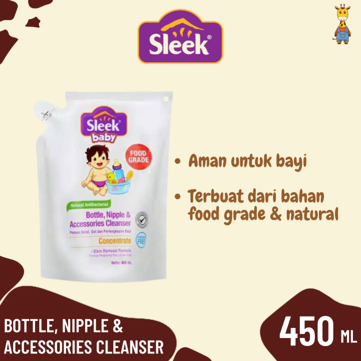 Sleek Baby Nipple Pouch 450ml - Sabun Pembersih Botol Bayi | Lazada ...