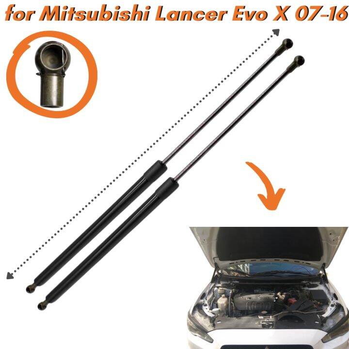 Qty(2) Hood Struts For Mitsubishi Lancer Evolution X 20072016 Front