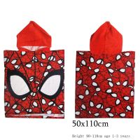 ✚✿✸ 2023 Disney Avenders Spiderman Baby Boys Hooded Towels 100 Cotton Swimming Cloak Absorbent Bathrobe Toddler Bath Towel Newest