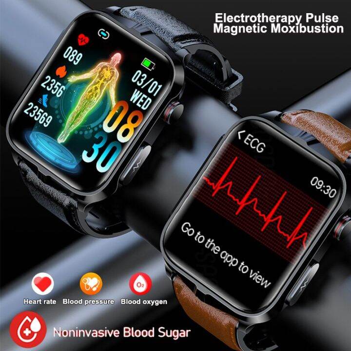 new-ecg-ppg-pulse-electrotherapy-blood-sugar-smart-watch-men-health-blood-pressure-smartwatch-sport-watches-for-men-2023-android