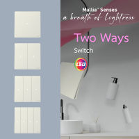 Legrand สวิตช์สองทาง 1 | 2 | 3  ช่อง มีไฟ LED สีขาว 2Ways Switch 1G| 2G |3G |  16AX  Illuminated Switch รุ่นมาเรียเซนต์ | Mallia Senses | Matt White | บิทิสมาร์ท | BTiSmart