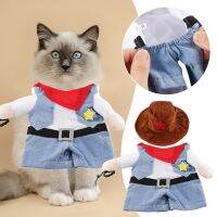 Halloween Funny Pet Dog Cat Halloween Costume Dog Cowboy Clothes Pet Dog Costumes for Small Dogs Cosplay Cat Accessories M1A4