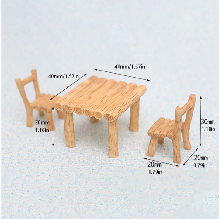 ของเล่นในบ้านนางฟ้าเก้าอี้โต๊ะทานอาหารเรซิ่นสำหรับเด็กชุดโต๊ะบ้านตุ๊กตา1-12อุปกรณ์เสริมเฟอร์นิเจอร์บ้านตุ๊กตาเฟอร์นิเจอร์จิ๋วขนาดเล็ก
