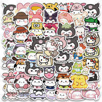 สติกเกอร์ติดบ้านลายการ์ตูนน่ารักแบบ DIY สติกเกอร์กันน้ำ56ชิ้นสติ๊กเกอร์ติดผนังบ้านสุดสร้างสรรค์