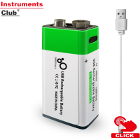 Instruments พอร์ต Type-C ชาร์จไฟได้แบตเตอรี่ลิเธียม9V,แบตเตอรี่650MAh ความจุสูงแรงดันไฟฟ้าคงที่ชาร์จเร็วเป็นมิตรต่อสิ่งแวดล้อมแบตเตอรี่นำกลับมาใช้ใหม่ได้สำหรับไมโครโฟนและกีตาร์