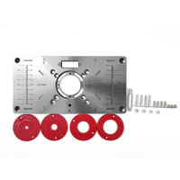 New profession CNC Router Table Insert Plate Woodworking Benches Table Saw For Wood Plate Machine Engraving 4 Rings Tool