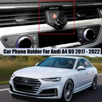 ที่วางโทรศัพท์ในรถสำหรับ A4 Audi B9 2017-2022ที่ตั้งระบายอากาศแม่เหล็ก360องศาที่ยึดจีพีเอสมือถือแบบหมุนได้อุปกรณ์ตกแต่งรถยนต์