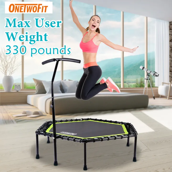 Trampoline แทรมโพลีน 48 นิ้ว รุ่นอัพเกรด เตียงกระโดด สีดำ