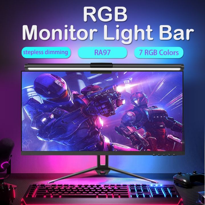 Led Monitor Lights Bar RGB Stepless Dimmable Lamps Screen Hanging