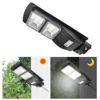 60W LED พลังงานแสงอาทิตย์ Streetlight Radar Light Control Motion Sensor โคมไฟแสงสีขาว