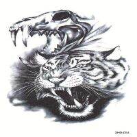 หัวเสือ Tiger claw สติ๊กเกอร์รอยสักชั่วคราว กันน้ำ ติดทนนาน ผู้ชายและผู้หญิง แขน ต้นขา เพื่อปกปิดรอยแผลเป็น 12X19CM