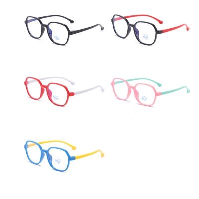 แว่นกรองแสงสีฟ้า แว่นถนอมสายตา สำหรับเด็ก 3-6ขวบ. สี ดำ ขาว ชมพู ฟ้า แดง