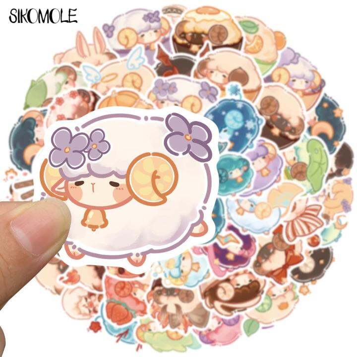 10-30-50pcs-cartoon-cute-lamb-stickers-kawaii-sheep-animal-diy-toy-laptop-luggage-skateboard-suitcase-graffiti-decals-sticker-f5-stickers-labels