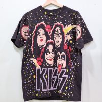 เสื้อวงKISS ลายโอเวอร์ปริ้น สไตล์วินเทจ สกรีนทั้งตัว ผ้านอก เสื้อOVP เสื้อโอเวอร์ไซส์ เสื้อวงดนตรีต่างประเทศ เสื้อวงร๊อค