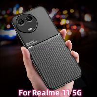 เคสหนังผิวด้านสำหรับ Realme 11 Pro Plus Realme11 4G 5G 2023เคสโทรศัพท์แฟชั่นแข็งกันกระแทกใหม่ TPU ฝาปิดแม่เหล็กหนังด้าน [Descript]