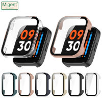 Migeet เคสกระจกสำหรับนาฬิกา Realme 3สมาร์ทวอท์ชกรอบกันกระแทกปกป้องหน้าจอกระจกสำหรับ Realme Watch 3 Pro