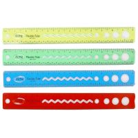 【YP】 Soft 30cm Ruler Multicolour Stationery Office School Supplies M17F
